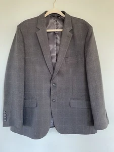 Haggar Sport Mantel + Weste Glen Plaid grau 46 S Herren Blazer Preppy Academia - Bild 1 von 16