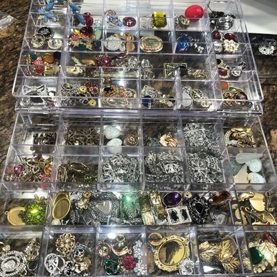 Lote de 8 piezas de diamantes de imitación metales steampunk piezas artesanales victorianas vintage Foto 1 de 4