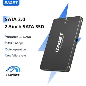 EAGET 120GB 480GB 1TB 2TB SSD 2.5'' SATA III 6Gb/s TLC Internal Hard Drive Lot - Picture 1 of 18