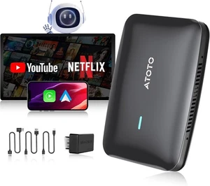 ATOTO CB4B CarPlay Adapter Wireless AI Box with OBD2 Scanner for iPhone Android - Bild 1 von 12