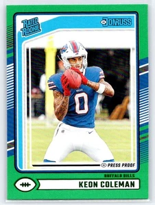 2024 Donruss #358 Keon Coleman verde a prova di stampa - Foto 1 di 2