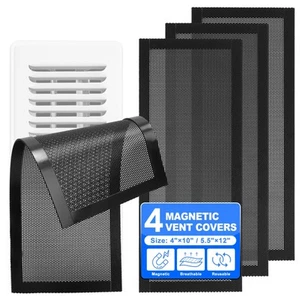 Floor Vent Covers, 4" x 10" Magnetic Vent Covers Air Mesh Vent Covers Screen ... - Picture 1 of 9