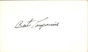 Bert Campaneris Signed 3x5 Index Card Cut Angels New York Yankees Autograph Den - Picture 1 of 1