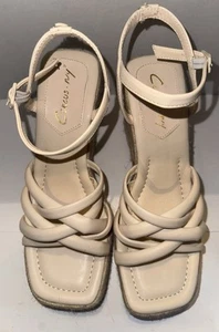 IRENE IVORY ESPADRILLE WEDGE PLATFORM SANDALS WOMEN'S SZ 9M CIRCUS SAM EDELMAN - Picture 1 of 2