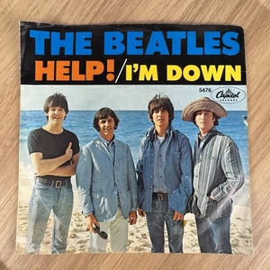 The Beatles - Help! / I'm Down Vinyl 45 w/ Picture Sleeve Very Early Pressing - Picture 1 of 9
