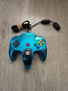 Foxdata Electric Blue Chrome Nintendo 64 N64 Controller *Very Rare Please Read* - Picture 1 of 18