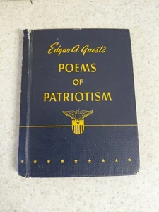 1942 Vintage Book Poems Of Patriotism Edgar A. Guest WW11 Era Patriotic Book - Picture 1 of 8