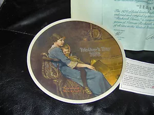 Knowles Norman Rockwell Bedtime Mothers Day 1978 Collector Plate 8.5 Inches - Picture 1 of 4