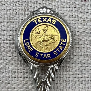 Vintage Souvenir Löffel USA Sammlerstück - Texas Lone Star State Rodeo Bronco - Bild 1 von 3