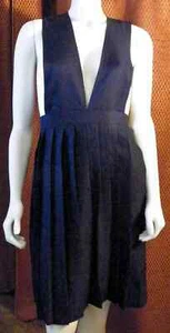 Genuine School Uniforms Blue Pleated V Neck Skirt Jumper By Longstreet Size 12 - Picture 1 of 4