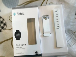 Fitbit Versa Classic BAND ONLY White Large L/G Authentic - Picture 1 of 2