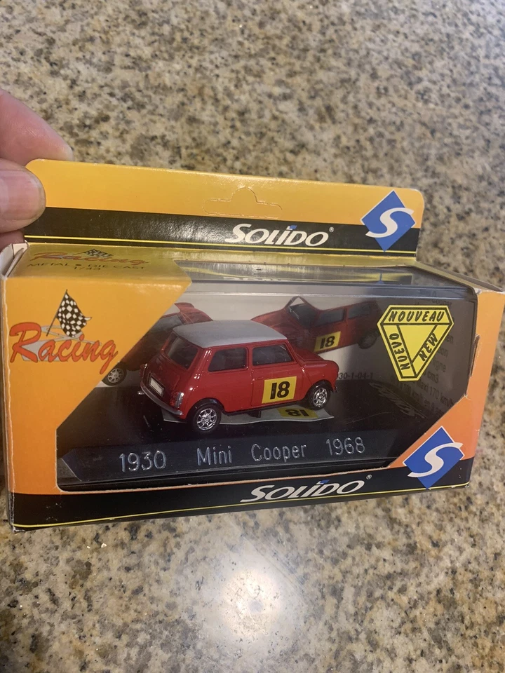 Rare Solido Mini Cooper 1968 Racing Rare No. 18 Red body White Roof ! 1/43 MIB - Image 1 of 4