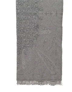 Yak/Sheep Boiled Wool Blend|Banket/Throw|Handcrafted|India|Gray & Light Gray - Picture 1 of 5
