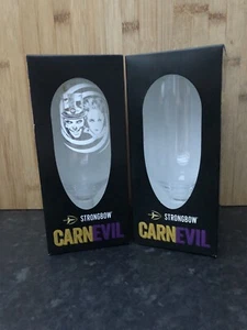 Strongbow Carnevil Dark Fruit Cider One Pint Goblet Glass Gift Box X2 - Picture 1 of 2