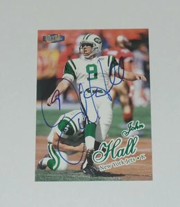 JOHN HALL SIGNED AUTO'D 1998 FLEER ULTRA CARD #303 NEW YORK JETS REDSKINS - Bild 1 von 2