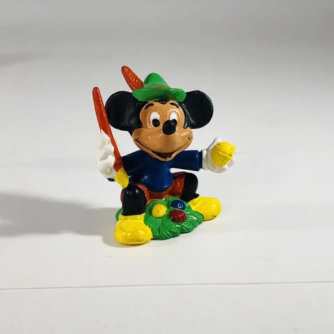 Disney Bullyland Mickey Mouse Robin Hood Green Hat Made in W. Germany Figure 2" Cover