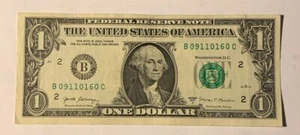 BIRTHDAY/ANNIVERSARY $1.00 CURRENCY NOTE 09-11-2016 - Picture 1 of 2