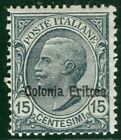 Italy Colonies ERITREA Stamp 15c (1908-28) Overprint Mint MM OGREEN85