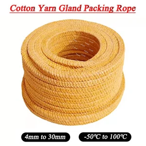 Butter Soaked Pure Cotton Yarn Cord Gland Packing Rope for Pump Seal 4mm to 30mm - Picture 1 of 5