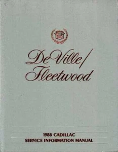 1988 Cadillac Deville Fleetwood Service Shop Repair Manual Engine Drivetrain OEM - Picture 1 of 1