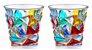 CORTINA STEMLESS WINE | OLD FASHIONED GLASSES - SET OF TWO - VENETIAN GLASSWARE - Picture 1 of 1