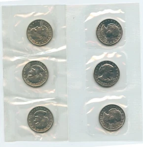 1980 Susan B Anthony Dollar recuerdo conjunto P,D,S 3 monedas lote de 12 - SR770 - Imagen 1 de 4