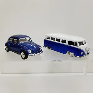 Jada: 1962 Volkswagen Bus & Kinsmart: 1967 Classical Beetle - 1:32 Scale  - Picture 1 of 13