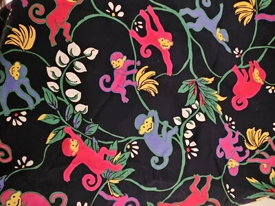 Cranston Printworks Fabrics Schwartz Liebman Monkey's 2.5 Yds X 60" W - Image 1 of 2