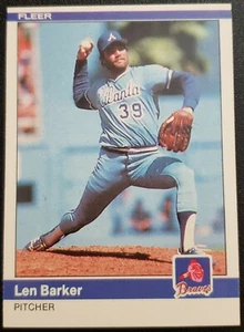 Fleer Len Barker #170 Atlanta Braves 1984 - Imagen 1 de 2
