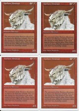 MTG: HURLOON MINOTAUR 5th Edition COMMON; played, Excellent condition x4
