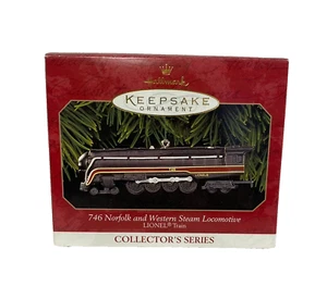 Hallmark Tren Ornamento Recuerdo Navidad 746 Norfolk Western Locomotora 1999 - Imagen 1 de 6