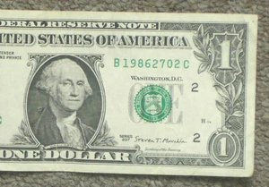 2017 $1 Dollar Bill Federal Reserve Note Birthday Note 1986 27 02 Feb. 27, 1986 - Picture 1 of 3