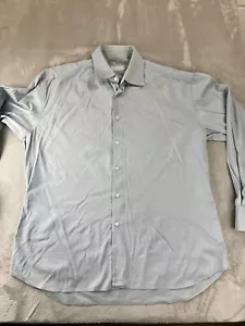 Vintage Prada Button Up Dress Shirt Size 42/16.5 Gray Made in ITALY - Picture 1 of 9