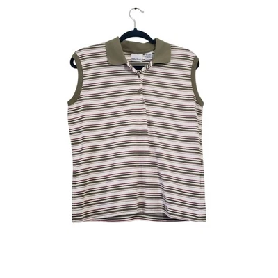 Camisa Polo Bobbie Brooks Para Mujer Sin Mangas Talla M Y2K Golf Atletismo Verano Foto 1 de 4
