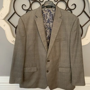 Lauren Ralph Lauren Leinen Blazer Herren 50R Anzugjacke gefüttert, grau/blau - Bild 1 von 9