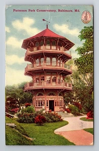 Baltimore MD - Maryland, Patterson Park Conservatory, Vintage c1910 Postkarte - Bild 1 von 2