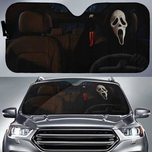 Scream Ghostface Car Sun Shade – Windshield Sunshade for Cars & SUVs - Bild 1 von 4