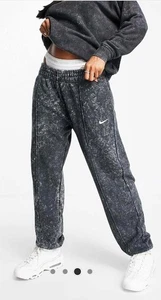 Nike Sportswear Essentials Acid Wash Loose Fit Sweatpants Gray Women’s M Retro - Picture 1 of 12