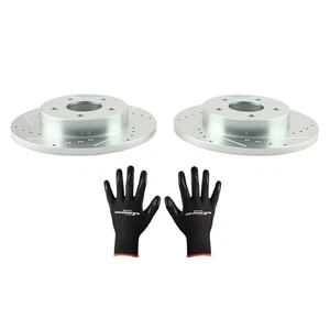 Rear Drilled & Slotted Brake Rotors For Pontiac G5 2007-2010/G6 2005-10 S-55094 - Picture 1 of 12