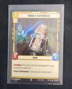 Unruly Astromech 221/264 Star Wars Unlimited TCG Karte SEC SECRET OF POWER NM - Bild 1 von 2