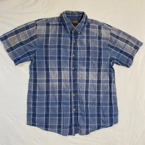 C.E. Schmidt Abbigliamento da Lavoro Camicia con Bottoni Uomo L Plaid Blu Manica Corta Comoda - Foto 1 di 6