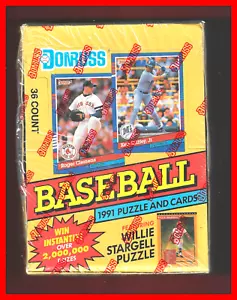 Baseball 1991 Donruss Series 1 Puzzle Hobby Box - Box mit 540 Karten Vintage - Bild 1 von 3