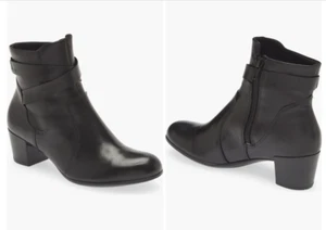 NEW ECCO Women Shape 35 Wrapped Shaft Leather Boot US 9-9.5/40 Black Size Zip - Picture 1 of 5