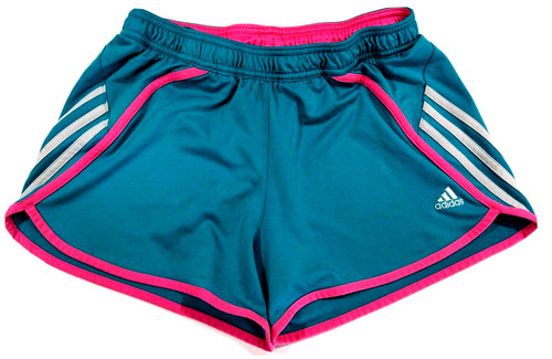 ADIDAS pantaloncini da donna rosa turchese taglia S (8 10)