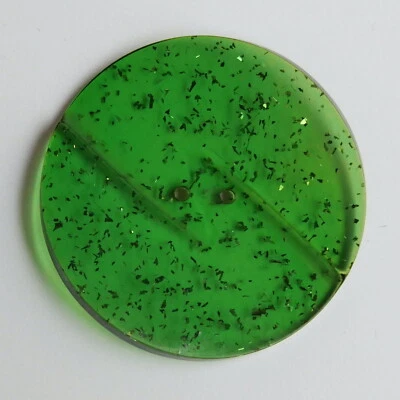 Antique Buttons - Plastic Glitter - 40 MM - 1930 - Confetti Plastic Button - Image 1 of 4