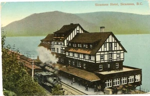(5858) 1923 P/C SICAMOUS, BC SICAMOUS HOTEL RPO CANCEL - Picture 1 of 2