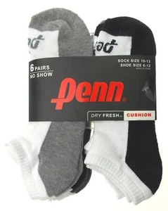 Penn Herrensocken 6 Stück grau weiß unsichtbar trocken frisch gepolstert 6-12 - Bild 1 von 2