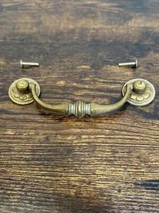 Drexel Esperanto Drawer Pull Tall Dresser Brass Vintage Drop Bail MCM Handle - Picture 1 of 14