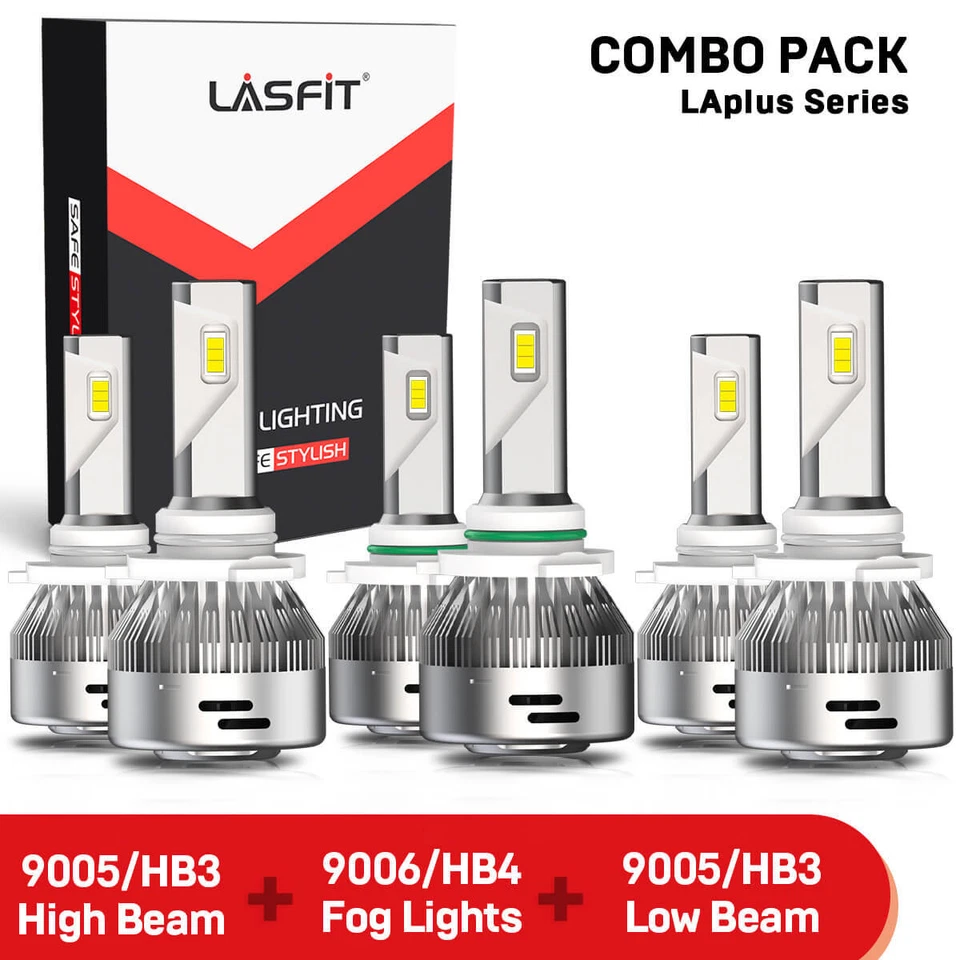 For Ram 1500 2500 3500 2016-2018 LED Projector Headlights Fog Light Bulbs Lamp - Image 1 of 4