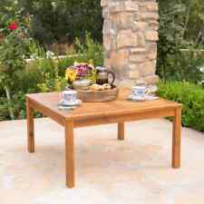 Noble House Coffee Table Giancarlo Square Wood Hand Crafted Outdoor Teak Brown